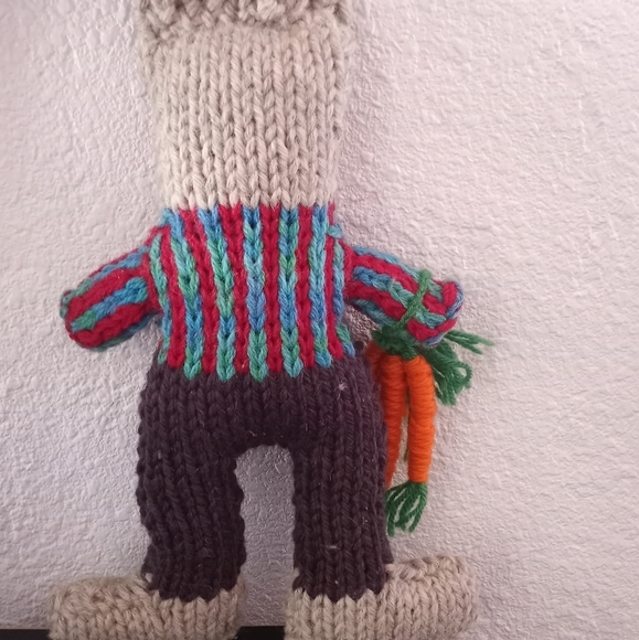 Handmade Wool Crochet Rabbit - Picture 3 of 5